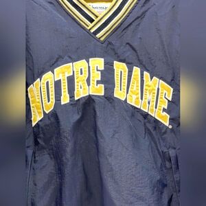 Vintage Champion V Neck Pullover Notre Dame Jacket Size Medium